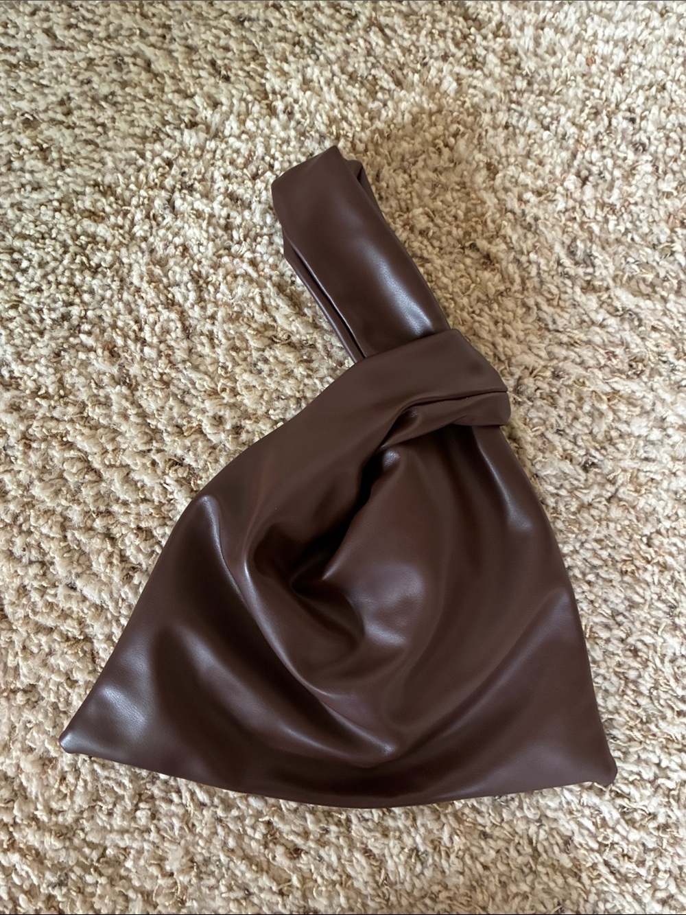 Brown Knot Handle Bag
